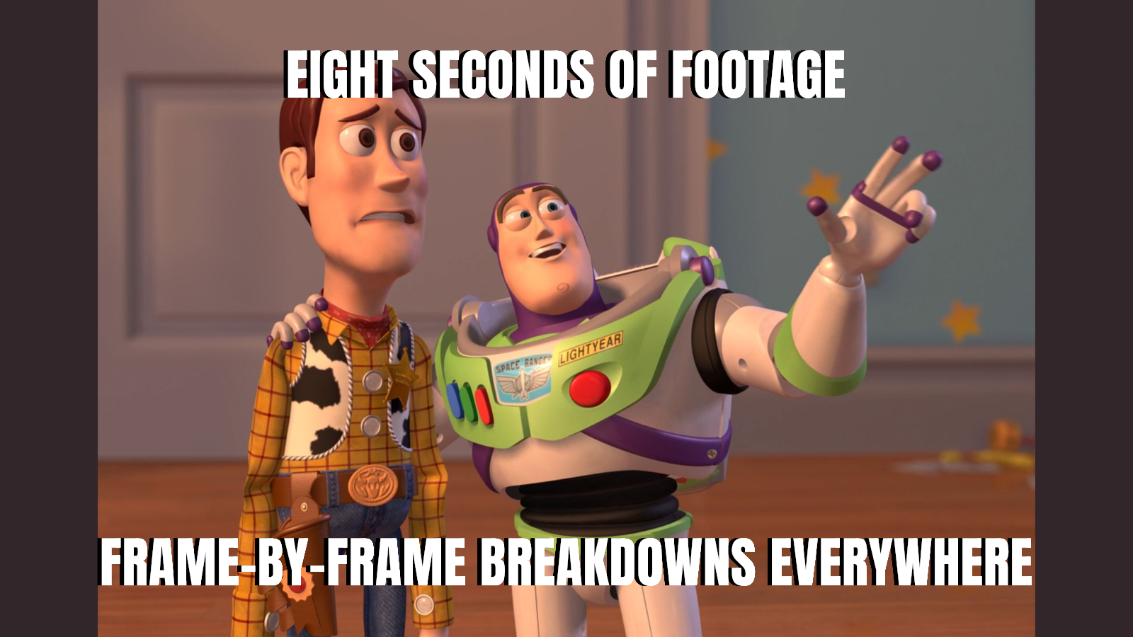 Eight seconds of footage — Frame-by-frame breakdowns everywhere