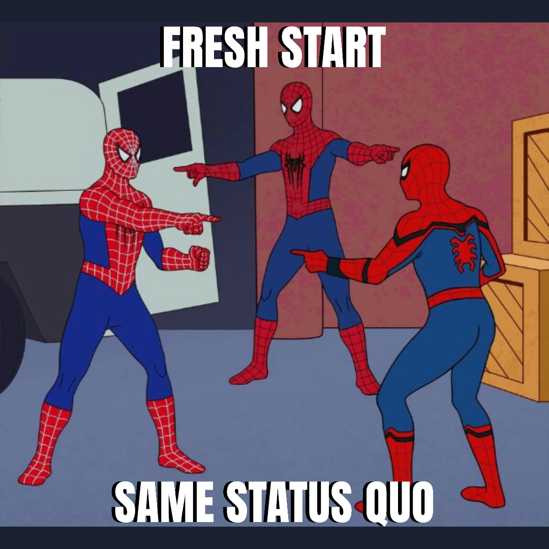 Fresh start — Same status quo